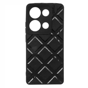 قاب گوشی مدل DiamondSafe F4 طرح لوزی با جای سیم‌کارت و سوزن مناسب گوشی‌های Xiaomi Redmi Note 13 Pro 4G – رنگ مشکی