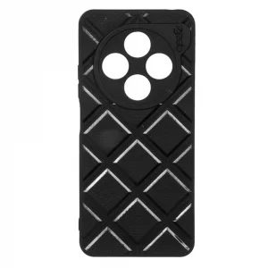 قاب گوشی مدل DiamondSafe F4 طرح لوزی با جای سیم‌کارت و سوزن مناسب گوشی‌های Xiaomi Note 14C – رنگ مشکی