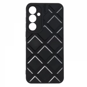 قاب گوشی مدل DiamondSafe F4 طرح لوزی با جای سیم‌کارت و سوزن مناسب گوشی‌های Samsung Galaxy A03 – رنگ مشکی