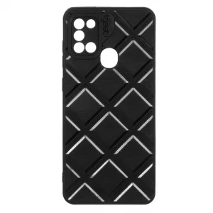 قاب گوشی مدل DiamondSafe F4 طرح لوزی با جای سیم‌کارت و سوزن مناسب گوشی‌های Samsung Galaxy A31 – رنگ مشکی