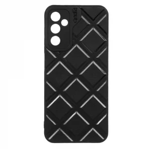 قاب گوشی مدل DiamondSafe F4 طرح لوزی با جای سیم‌کارت و سوزن مناسب گوشی‌های Samsung Galaxy A12 – رنگ مشکی
