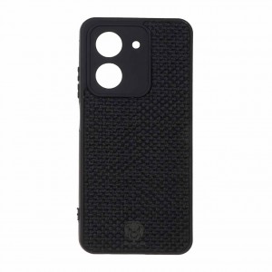 قاب گوشی Golden Lion مدل &quot;WovenShield&quot; طرح چرم حصیری مناسب Xiaomi Redmi A5 / Poco C71 – رنگ مشکی