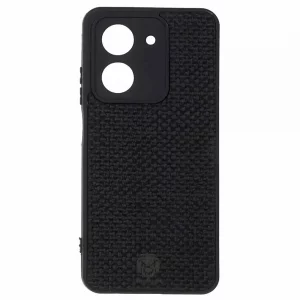 قاب گوشی Golden Lion مدل &quot;WovenShield&quot; طرح چرم حصیری مناسب Xiaomi Redmi A5 / Poco C71 – رنگ مشکی