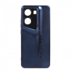 قاب گوشی Xiaomi Poco X7 Pro طرح اسپرت متالیک ضد خش و مقاوم در برابر ضربه، محافظ لنز دار - رنگ سرمه ای