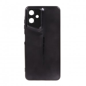 قاب گوشی Xiaomi Poco X7 Pro طرح اسپرت متالیک ضد خش و مقاوم در برابر ضربه، محافظ لنز دار - رنگ مشکی