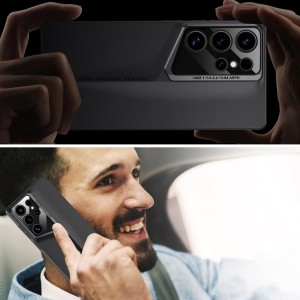 قاب گوشی Samsng Galaxy A06 طرح اسپرت متالیک ضد خش و مقاوم در برابر ضربه، محافظ لنز دار - رنگ مشکی