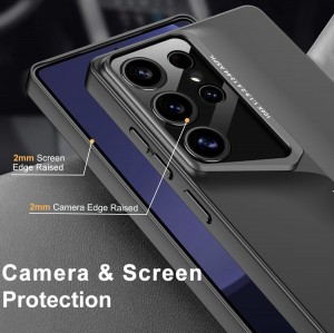 قاب گوشی Samsng Galaxy A06 طرح اسپرت متالیک ضد خش و مقاوم در برابر ضربه، محافظ لنز دار - رنگ مشکی