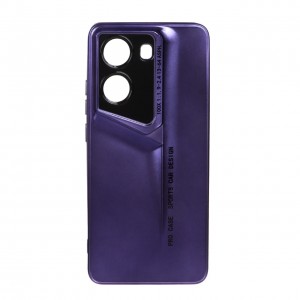 قاب گوشی Xiaomi Poco X7 Pro طرح اسپرت متالیک ضد خش و مقاوم در برابر ضربه، محافظ لنز دار - رنگ مشکی