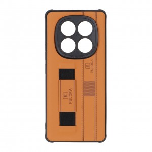 قاب گوشی Xiaomi Note 14 Pro 5G / Redmi Note 14 Pro Plus / Poco X7 مدل نگهدارنده انگشت کشی برند PULOKA - رنگ عسلی