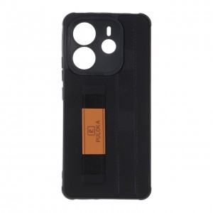 قاب گوشی Xiaomi Redmi Note 14 4G مدل نگهدارنده انگشت کشی برند PULOKA - رنگ عسلی