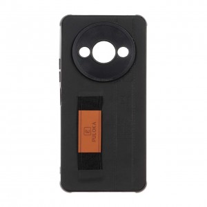 قاب گوشی Xiaomi Redmi 14C / Redmi A4 / Poco C75 مدل نگهدارنده انگشت کشی برند PULOKA - رنگ مشکی