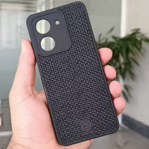 قاب گوشی Golden Lion مدل "WovenShield" طرح چرم حصیری مناسب Xiaomi Redmi A5 / Poco C71 – رنگ مشکی