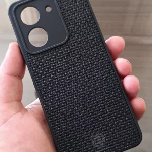 قاب گوشی Golden Lion مدل "WovenShield" طرح چرم حصیری مناسب Xiaomi Redmi A5 / Poco C71 – رنگ مشکی