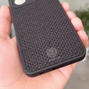 قاب گوشی Golden Lion مدل "WovenShield" طرح چرم حصیری مناسب Xiaomi Redmi A5 / Poco C71 – رنگ مشکی