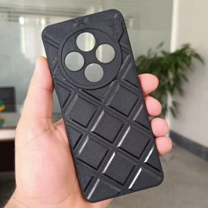 قاب گوشی مدل DiamondSafe F4 طرح لوزی با جای سیم‌کارت و سوزن Xiaomi Note 14C / Poco C75 / Redmi A4– رنگ مشکی