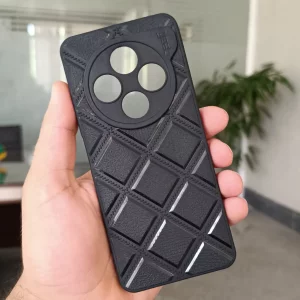قاب گوشی مدل DiamondSafe F4 طرح لوزی با جای سیم‌کارت و سوزن مناسب گوشی‌های Xiaomi Note 14 4G – رنگ مشکی