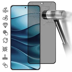 محافظ صفحه نمایش شیشه ای پرایوسی Xiaomi Redmi Note 14 4G / Redmi Note 12 Pro 4G برند آلفا مدل فول کاور آنتی استاتیک