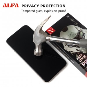 محافظ صفحه نمایش شیشه ای پرایوسی Samsung Galaxy A36 / A56 / S24 FE برند آلفا مدل فول کاور آنتی استاتیک