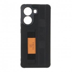 قاب گوشی Xiaomi Poco X7 Pro مدل نگهدارنده انگشت کشی برند PULOKA - رنگ آبی کاربنی