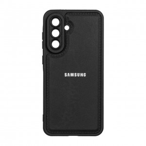 قاب  Puffy Texture  ساده لوگودار مناسب گوشی‌ سامسونگ Galaxy A26 – رنگ مشکی