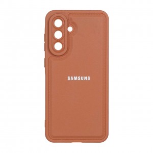 قاب  Puffy Texture  ساده لوگودار مناسب گوشی‌ سامسونگ Galaxy A56 / A36 – رنگ مشکی