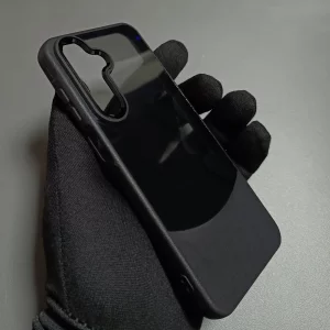 قاب دوتیکه چرمی شفاف دودی مناسب گوشی موبایل Samsung Galaxy A26