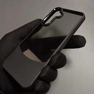 قاب دوتیکه چرمی شفاف دودی مناسب گوشی موبایل Samsung Galaxy A26