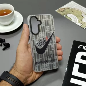 قاب هولوگرامی Samsung Galaxy A56 / A36 طرح نایک با فریم مات، ضد خش و ضد ضربه