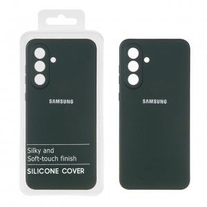 قاب سیلیکونی محافظ لنز دار Samsung Galaxy A56 / A36 - رنگ سبز تیره