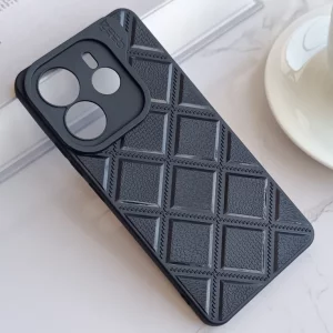 قاب گوشی مدل DiamondSafe F4 طرح لوزی با جای سیم‌کارت و سوزن مناسب گوشی‌های Xiaomi Note 14 4G – رنگ مشکی