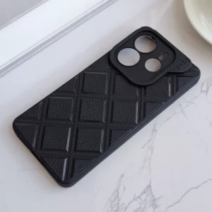 قاب گوشی مدل DiamondSafe F4 طرح لوزی با جای سیم‌کارت و سوزن مناسب گوشی‌های Xiaomi Note 14 4G – رنگ مشکی