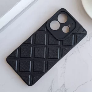 قاب گوشی مدل DiamondSafe F4 طرح لوزی با جای سیم‌کارت و سوزن مناسب گوشی‌های Xiaomi Note 14 4G – رنگ مشکی