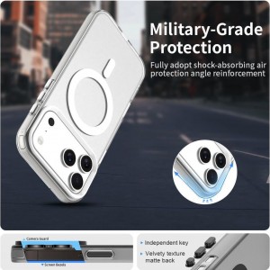 قاب شفاف Apple iPhone 17  با قابلیت شارژ بی سیم MagSafe اورجینال (پک دار)