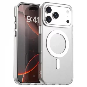 قاب شفاف Apple iPhone 17 Pro با قابلیت شارژ بی سیم MagSafe اورجینال (پک دار)