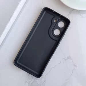 قاب  Puffy Texture  ساده لوگودار مناسب گوشی‌ شیائومی Poco X7 Pro – رنگ مشکی