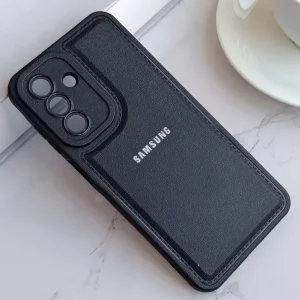 قاب  Puffy Texture  ساده لوگودار مناسب گوشی‌ سامسونگ Galaxy A26 – رنگ مشکی