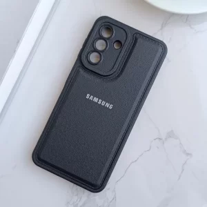 قاب  Puffy Texture  ساده لوگودار مناسب گوشی‌ سامسونگ Galaxy A26 – رنگ مشکی