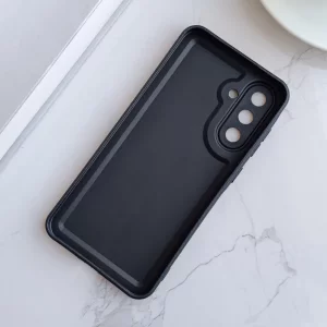 قاب  Puffy Texture  ساده لوگودار مناسب گوشی‌ سامسونگ Galaxy A56 / A36 – رنگ مشکی