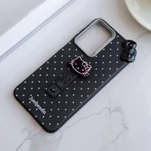 قاب گوشی سیلور لنز Hello Kitty  استنددار برای Samsung Galaxy A56 / A36 - مشکی