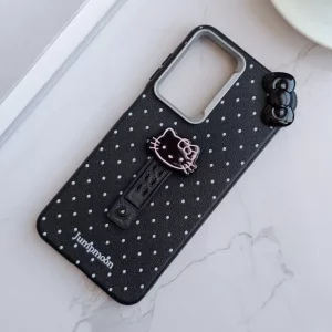 قاب گوشی سیلور لنز Hello Kitty  استنددار برای Samsung Galaxy A56 / A36 - مشکی