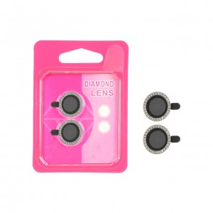 محافظ لنز دوربین Xiaomi Redmi Note 14 Pro 4G / Redmi Note 14 Pro 5G / Redmi Note 14 Pro Plus / Poco X7 مدل رینگی شیشه ای آلومینیومی نگین دار - طلایی