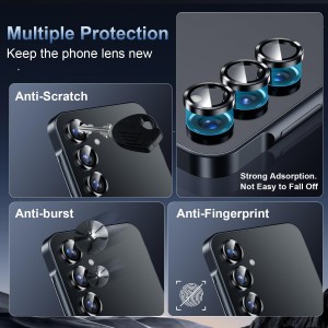 محافظ لنز دوربین S24 FE /S24 Plus مدل رینگی شیشه ای آلومینیومی