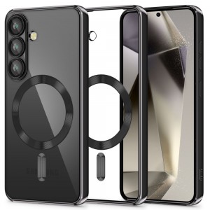 قاب گوشی الکتروپلیتد سامسونگ Samsung Galaxy A55 رنگ مشکی عقیق