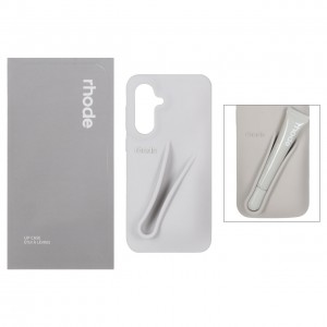 قاب سیلکونی اورجینال rhode با ست لیپ گلاس Galaxy A56/ A36 - طوسی