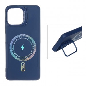 قاب طرح مگسیف Galaxy A06  استنددار - رنگ سرمه ای