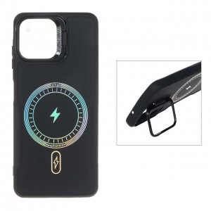 قاب طرح مگسیف Galaxy A06  استنددار - رنگ مشکی