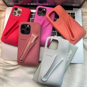 قاب سیلکونی Galaxy A16/ A26 اورجینال  rhode با ست لیپ گلاس - رنگ طوسی