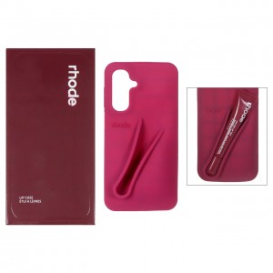 قاب سیلکونی Galaxy A16/ A26 اورجینال  rhode با ست لیپ گلاس - رنگ آلبالویی