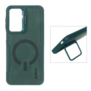 قاب استنددار طرح مگسیف Galaxy A16 - رنگ سبز