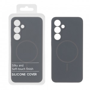 قاب سیلیکونی مگسیف Galaxy S24 FE پاک کنی اورجینال درجه یک - خاکستری